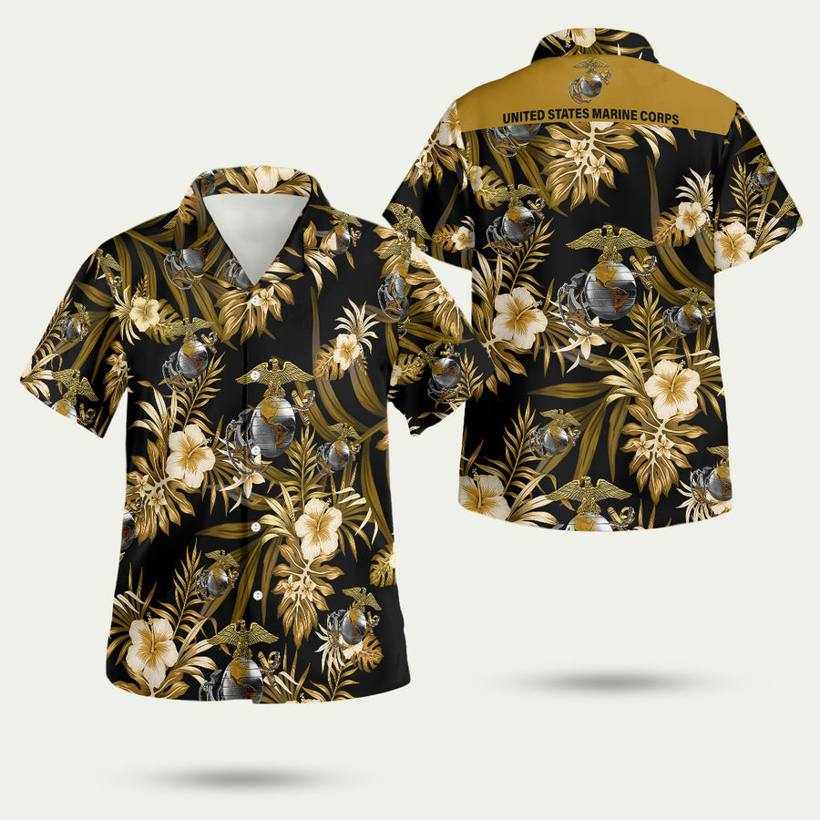 Us marine corps hawaiian shirt Hawaii Shirt Shorts & Flip Flops