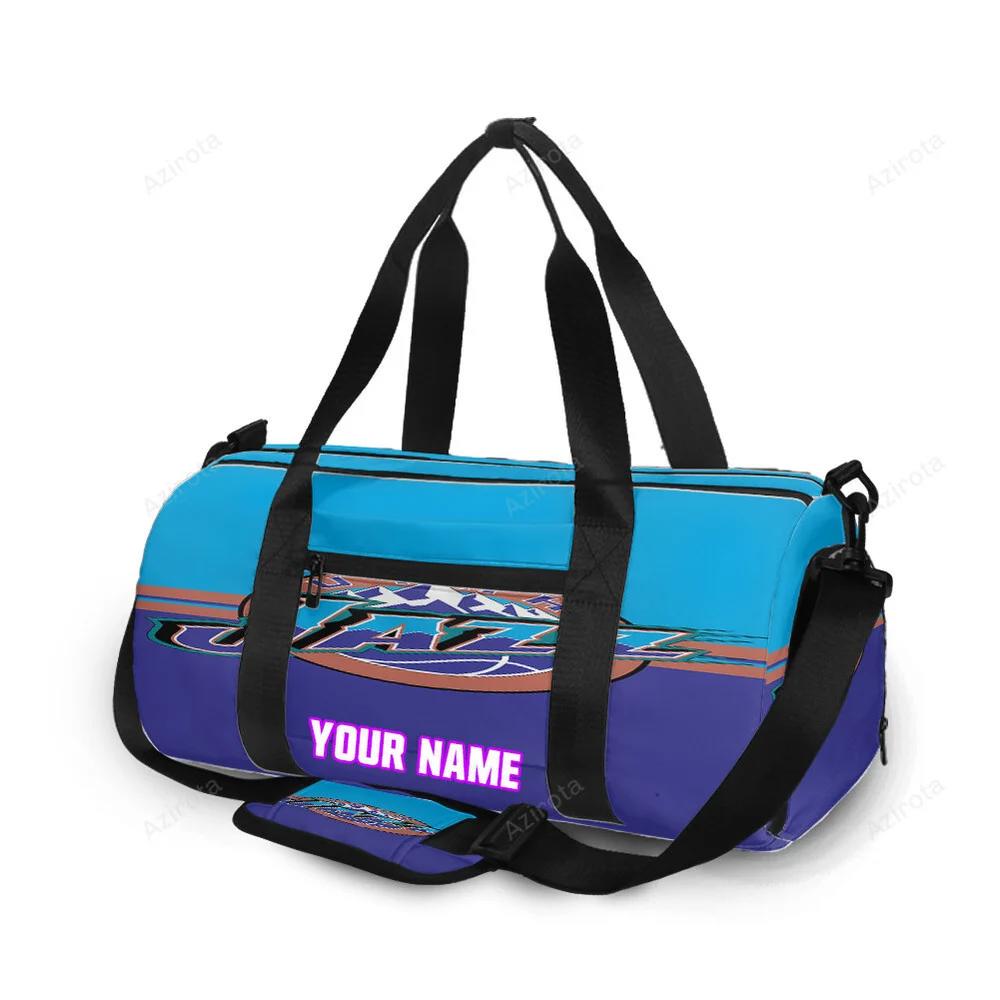 Utah jazz emblem v4 personalized name travel bag gym bag 2503 Travel Bag