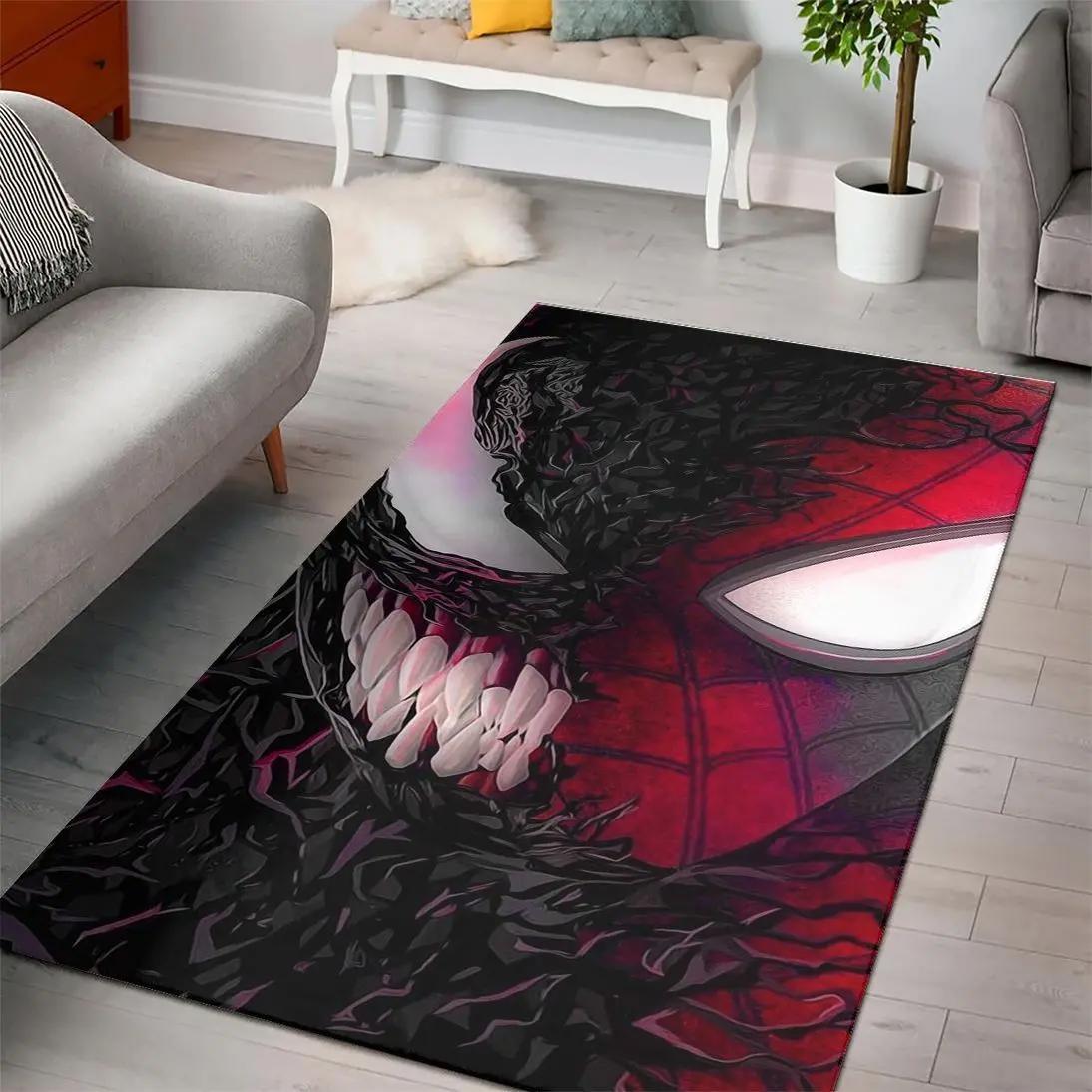 Vernom and spider man area rug living room rug home decor b100810 Rectangle Rug