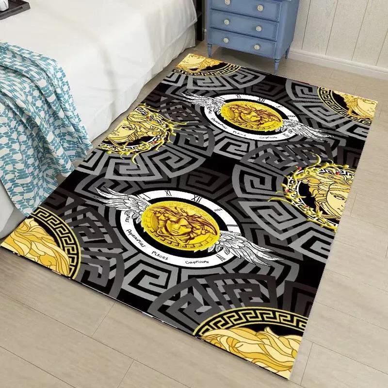 Versace limited logo type 1069. Upgrade Your Living Room with Luxury Home Decor: Area Carpets, Floor Decor, Door Mats, and Hot Gift Items with style a High-End Fashion Brand Rectangle Rug