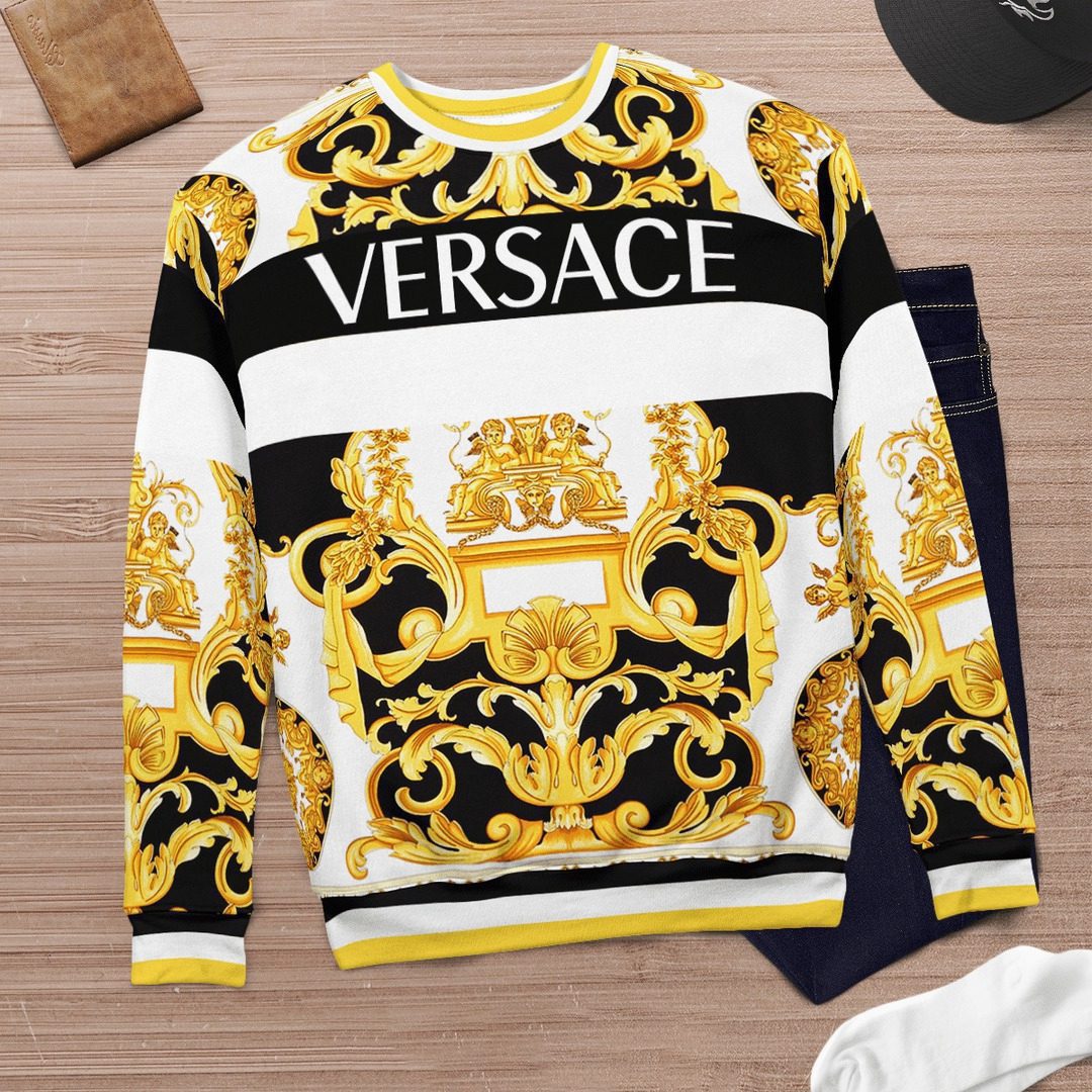 Versace luxury ugly sweater for winter hot 2024  style 433 Christmas Ugly Sweater