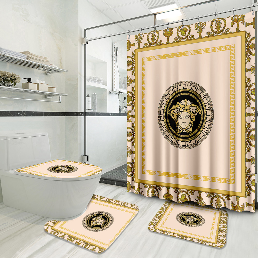 Versace new preium hypebeast bathroom sets home decor luxury fashion brand bath mat Bathroom Set