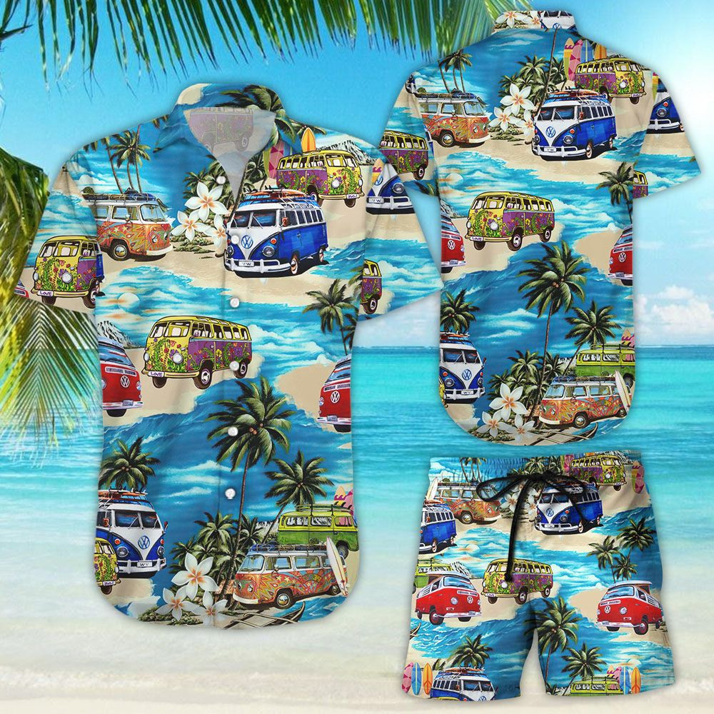 Volkswagen bus hawaiian shirt Hawaii Shirt Shorts & Flip Flops