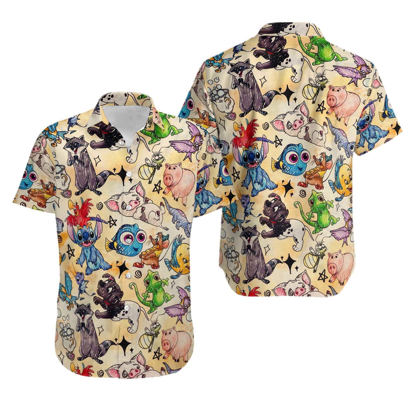 Walt disney hawaii shirt Hawaii Shirt Shorts & Flip Flops
