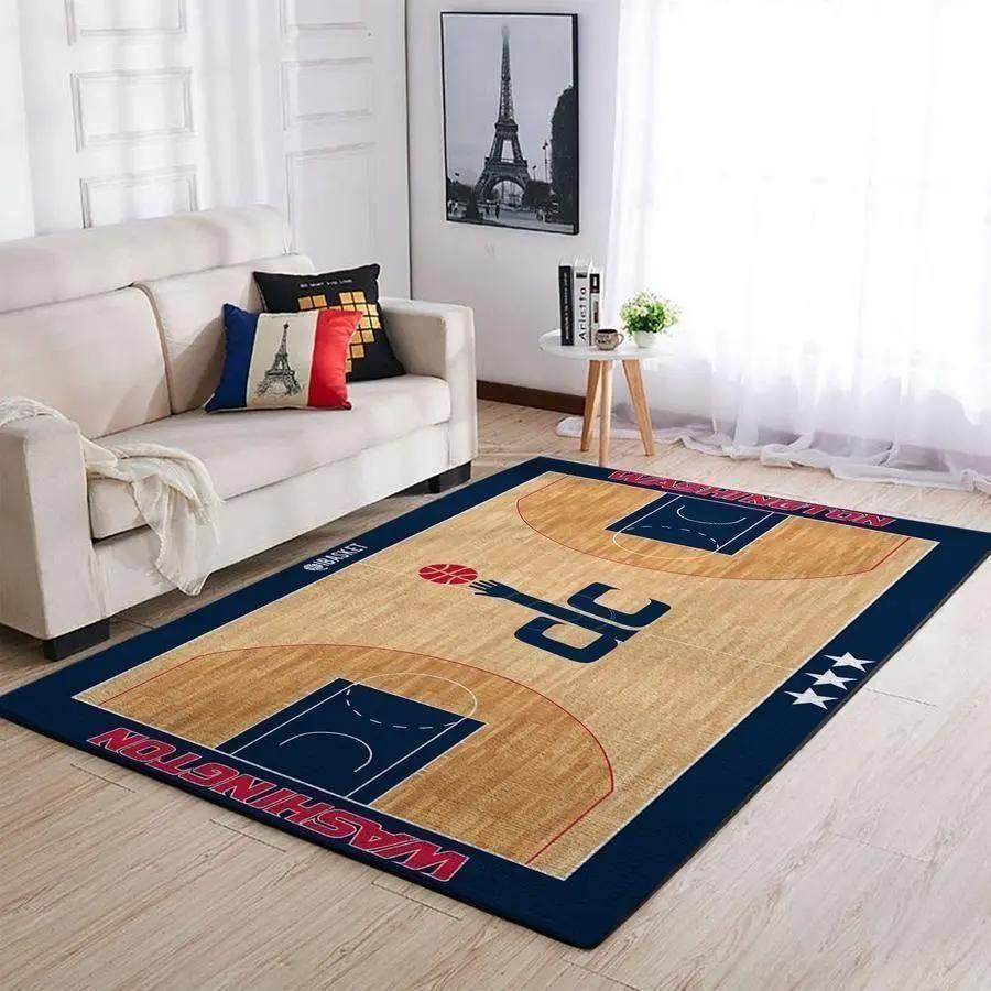 Washington wizards rug nba basketball living room rug regtangle carpet v4249 Rectangle Rug
