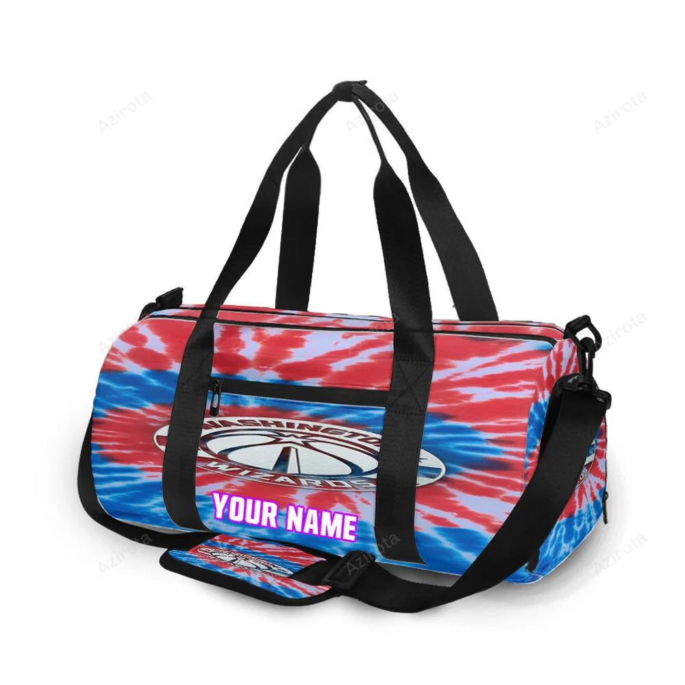 Washington wizards tye die color personalized name travel bag gym bag 2629 Travel Bag