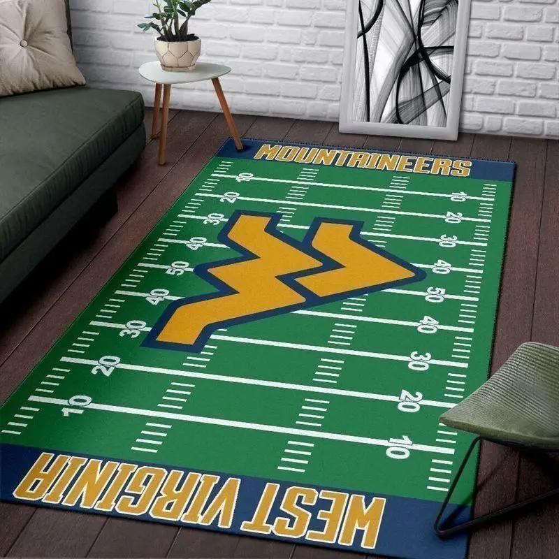 West virginia mountaineers ncaa team logo carpet rug living room 200327 2 Rectangle Rug