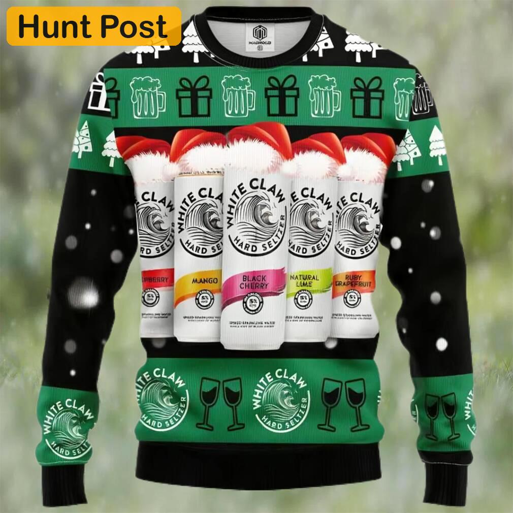 White claw beer ugly christmas sweater, faux wool sweater, gifts for beer lovers, international beer day, best christmas gifts for 2022 ? prinvity Christmas Ugly Sweater