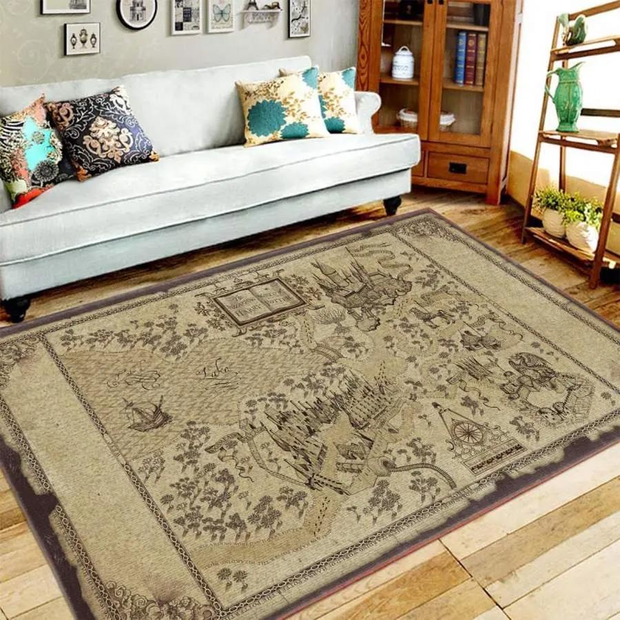 Wizarding world area rug living room rug home decor home decor bedroom living room decor Rectangle Rug