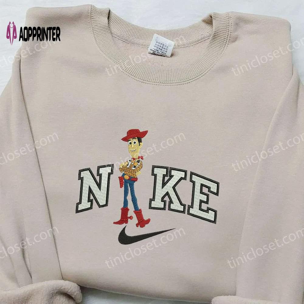 Woody x nike embroidered hoodie toy story & nike inspired shirt Embroidered Shirt