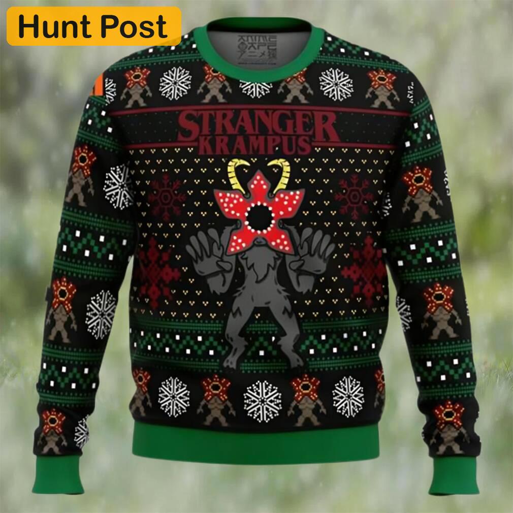 Xmas demogorgon stranger krampus stranger things ugly christmas sweater Christmas Ugly Sweater