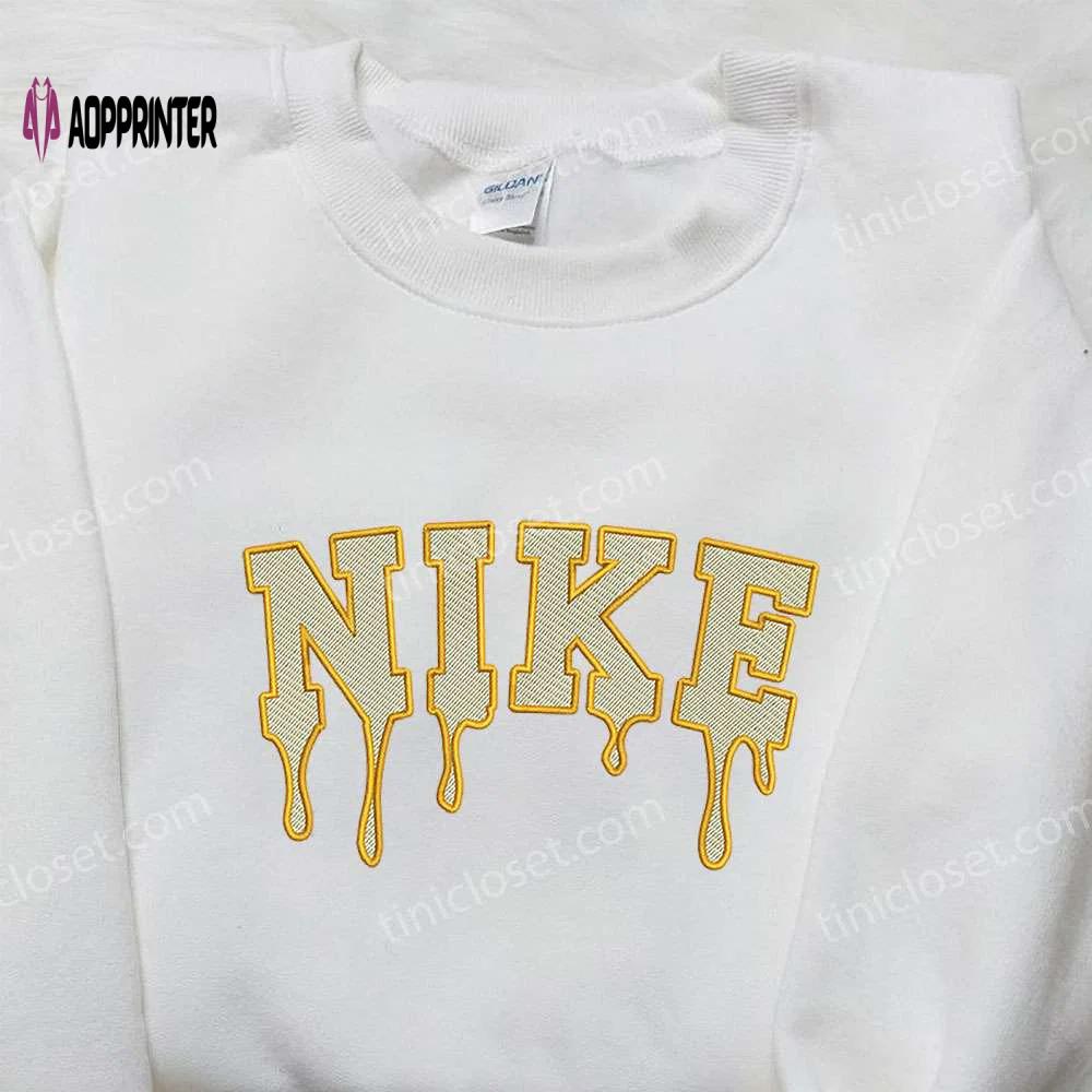 Yellow melt x nike embroidered shirt – perfect gift for son customized nike shirt Embroidered Shirt