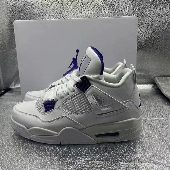 Jordan 4 Retro Metallic Purple Unisex Sneakers