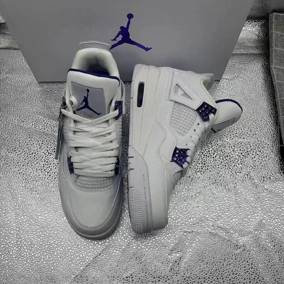 Jordan 4 Retro Metallic Purple Unisex Sneakers