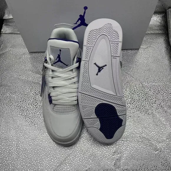 Jordan 4 Retro Metallic Purple Unisex Sneakers