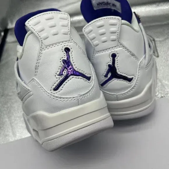 Jordan 4 Retro Metallic Purple Unisex Sneakers