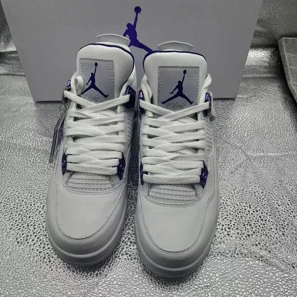 Jordan 4 Retro Metallic Purple Unisex Sneakers