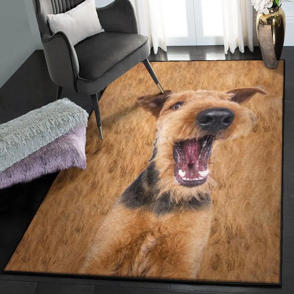 Airedale terrier pupy indoor outdoor carpet, airedale terrier gs cl rug Rectangle Rug