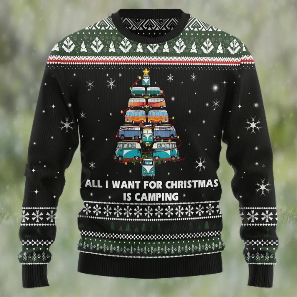 All i want for christmas is camping ugly christmas sweater Christmas Ugly Sweater