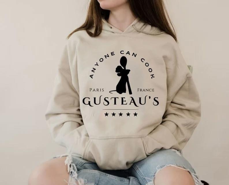 Anyone can cook hoodie, ratatouille sweatshirt, disney remy shirt,remy paris disney gifts, epcot shirt, mouse chef shirt,disneyworld shirt