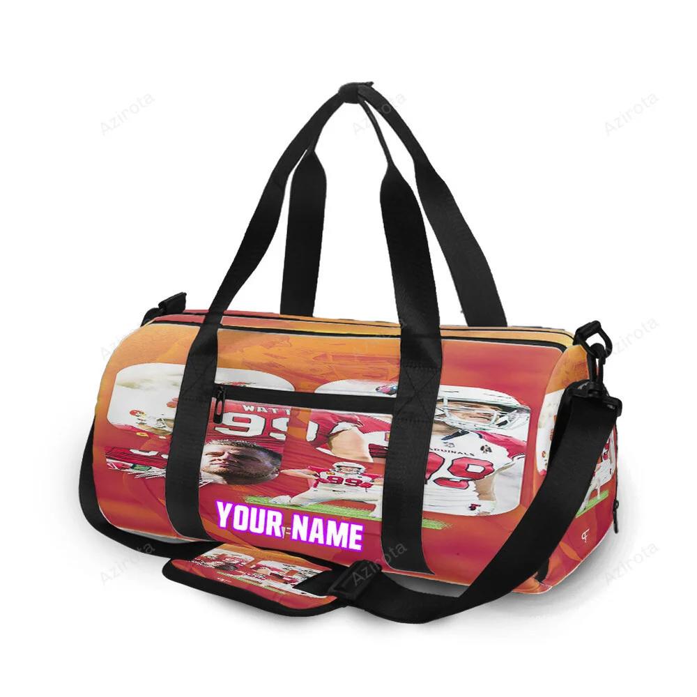 Arizona cardinals jj watt1 personalized name travel bag gym bag 1596 Travel Bag