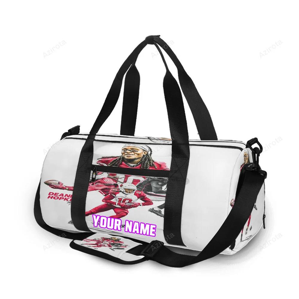 Arizona cardinals v2 deandre hopkins 10 personalized name travel bag gym bag 1823 Travel Bag