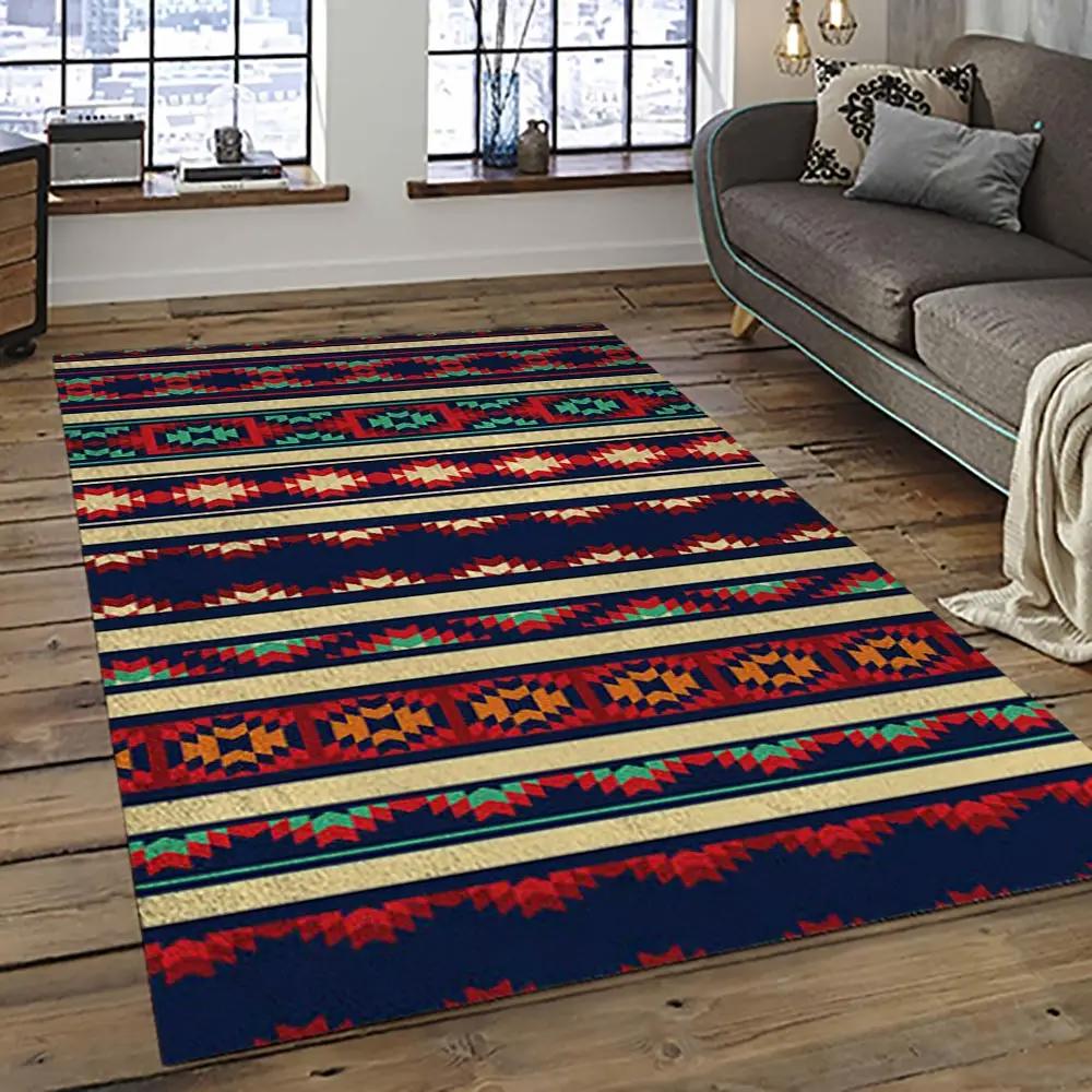 Aztec southwestern geometric shape pattern carpet area rug best gift for home decor event gift asg49 Rectangle Rug