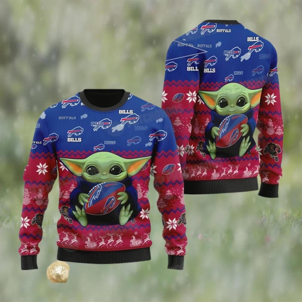 Baby yoda buffalo bills christmas ugly sweater nfl football fan gift Christmas Ugly Sweater
