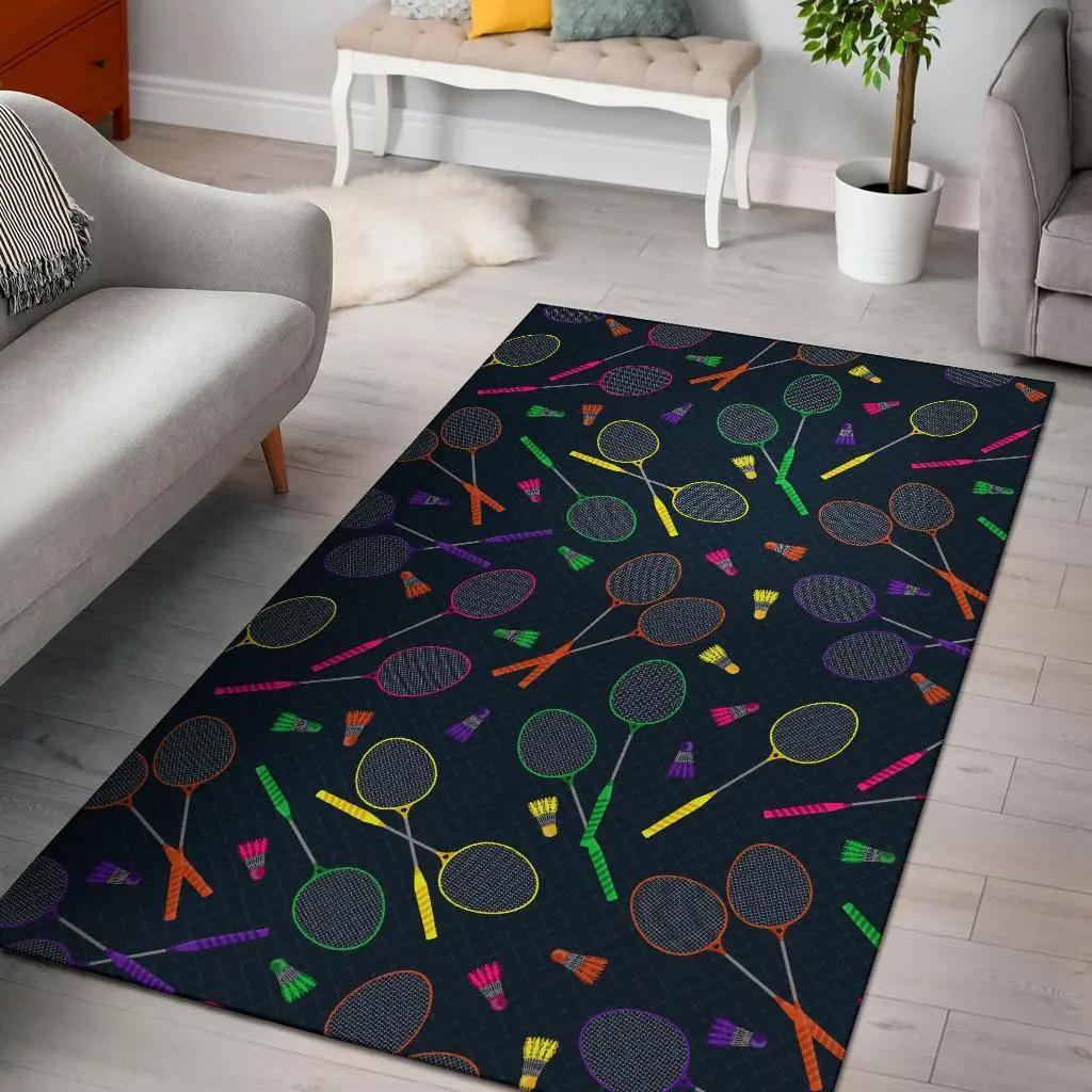 Badminton colorful pattern print area rug living room rug home decor Rectangle Rug