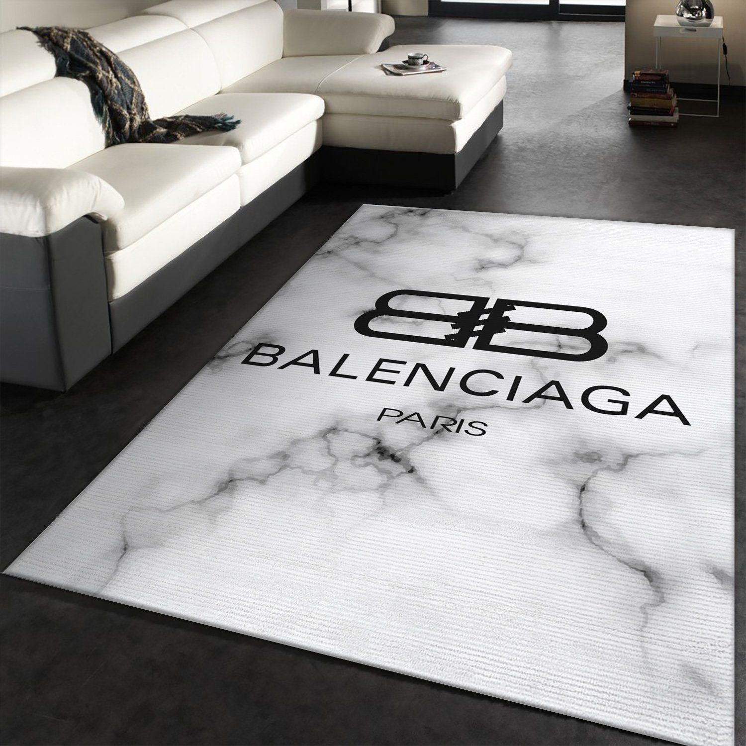 Balenciaga paris veinstone logo type 588. Upgrade Your Living Room with Luxury Home Decor: Area Carpets, Floor Decor, Door Mats, and Hot Gift Items with style a High-End Fashion Brand Rectangle Rug