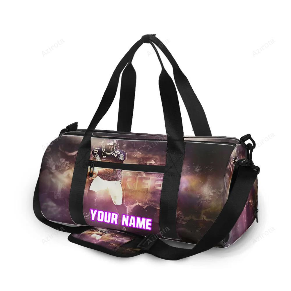 Baltimore ravens ed reed 20 personalized name travel bag gym bag 644 Travel Bag