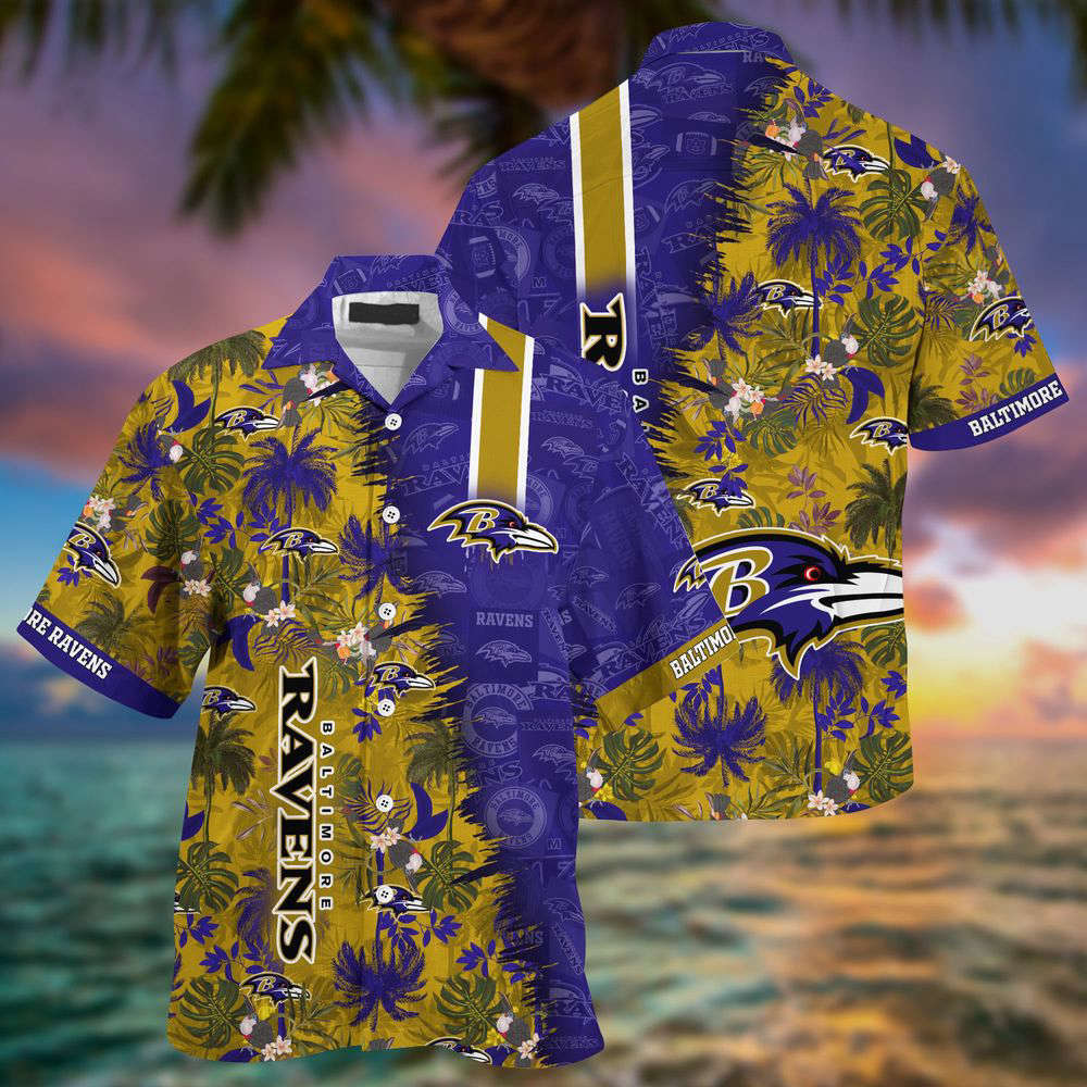 Baltimore ravens nfl-summer hawaii shirt and shorts for your loved ones Hawaii Shirt