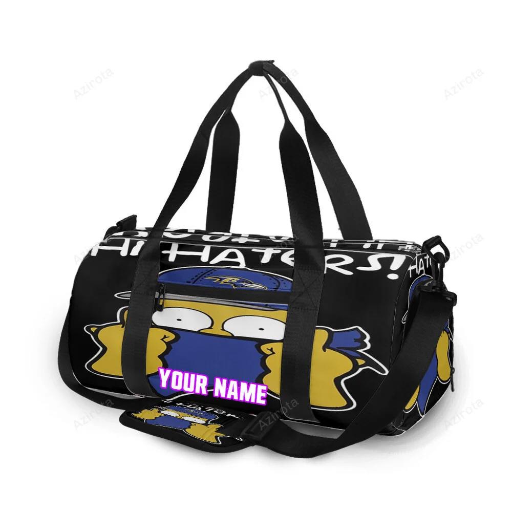 Baltimore ravens simpsons hi haters personalized name travel bag gym bag 1236 Travel Bag