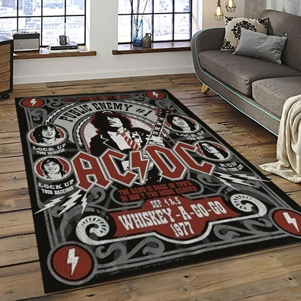 Band ac/dc music carpet rectangle area rug for living room bedroom decor acdc45 Rectangle Rug