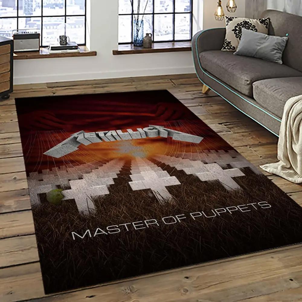 Band metallica music carpet rectangle area rug for living room bedroom decor ma91 Rectangle Rug