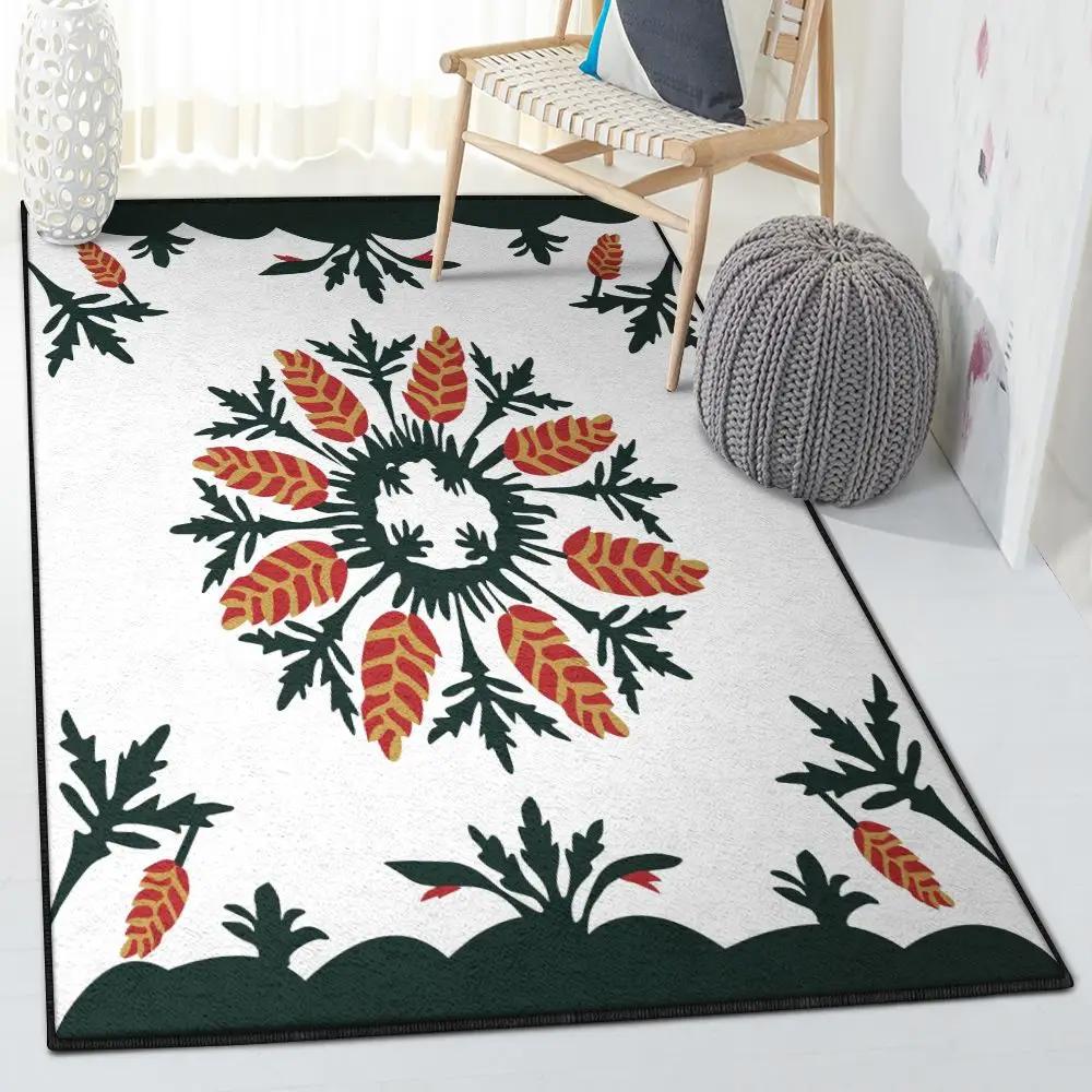 Beach modern area rugs, hawaiian flower rug Rectangle Rug