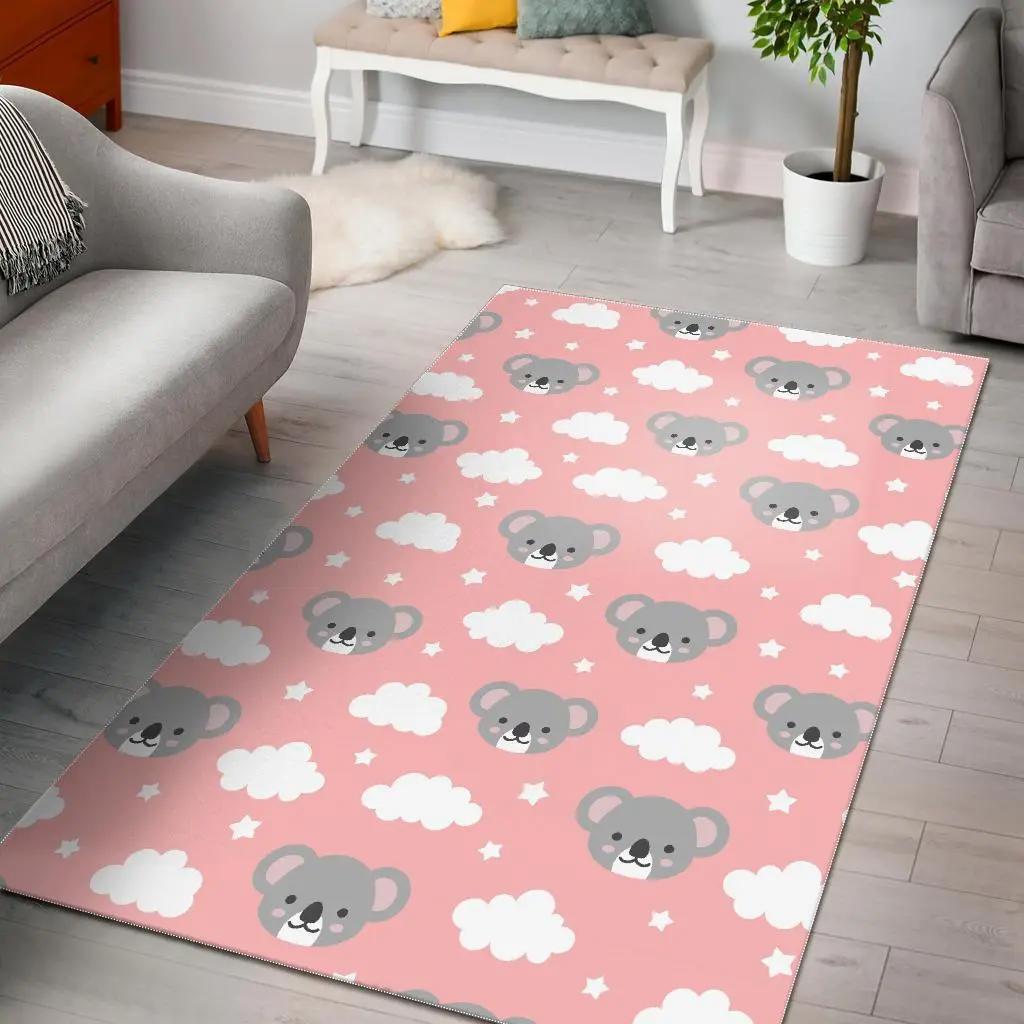 Beach pink pattern print area rug living room rug home decor Rectangle Rug