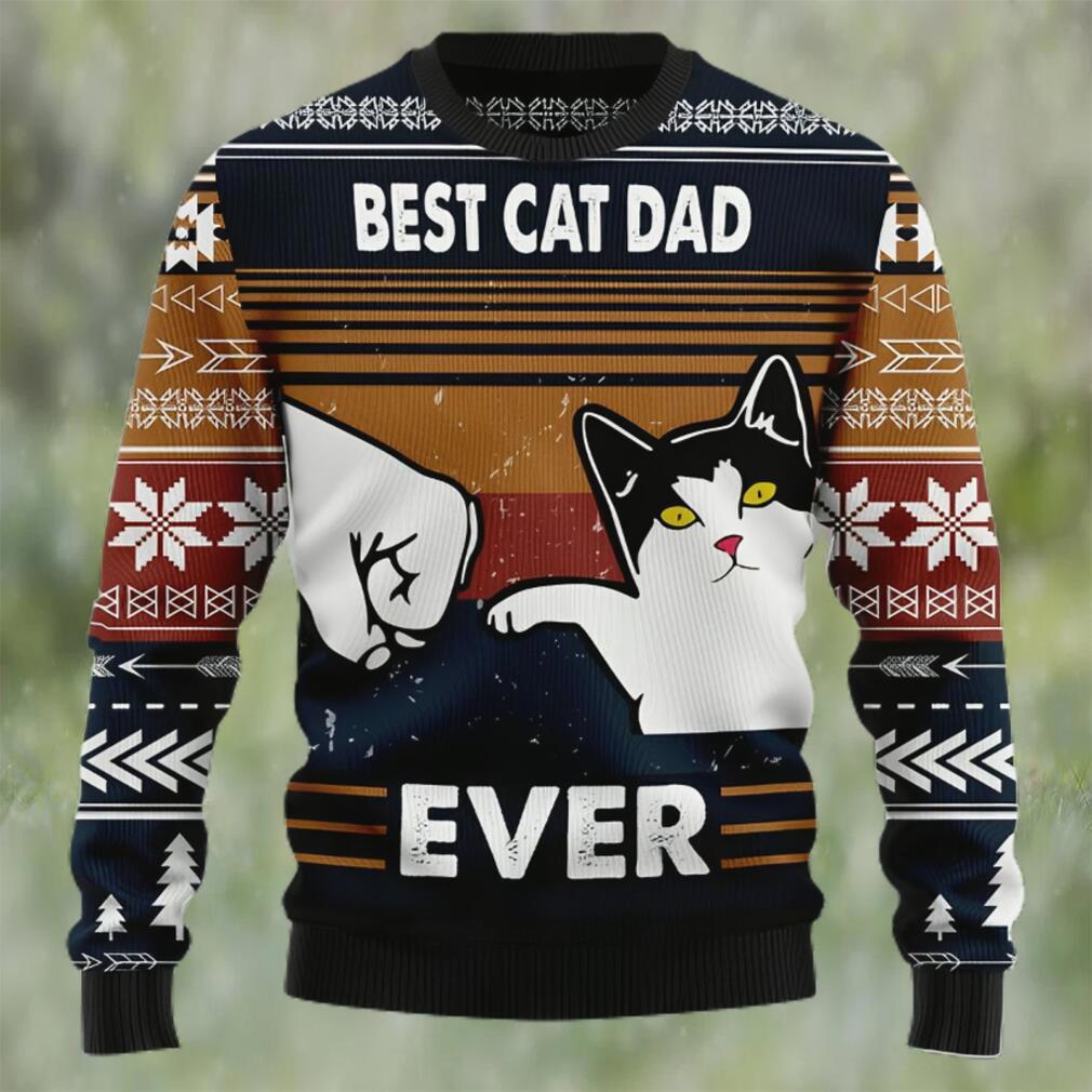 Best cat dad ever ugly christmas sweater Christmas Ugly Sweater
