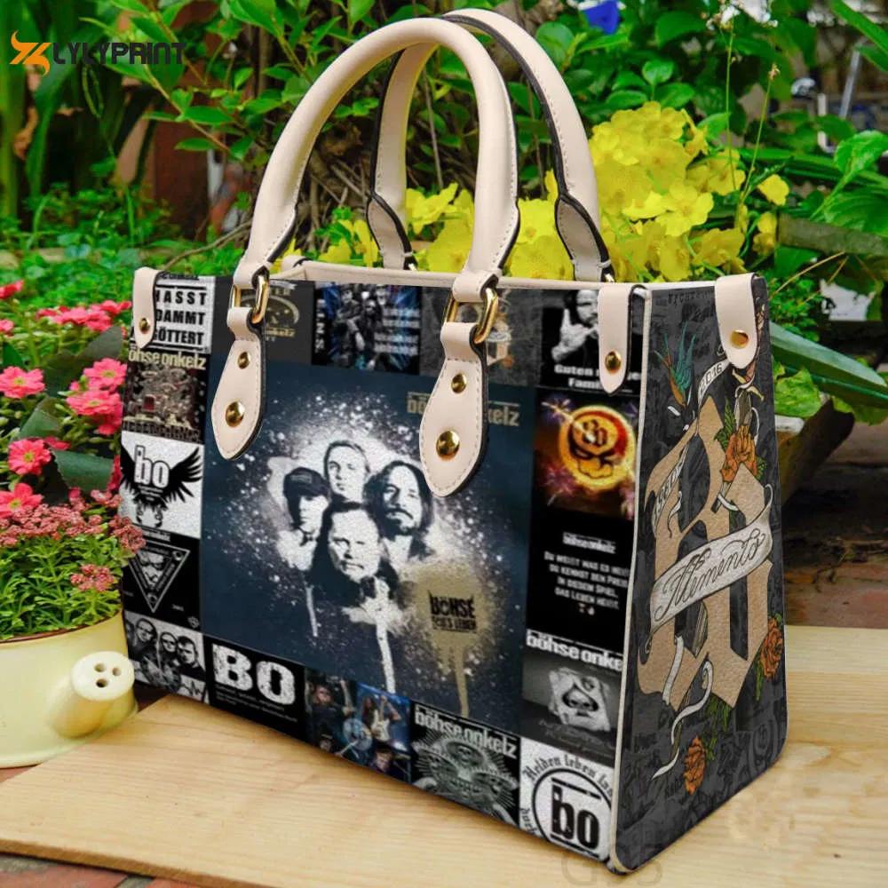 Böhse onkelz leather handbag gift for women 4125 Women Leather Hand Bag