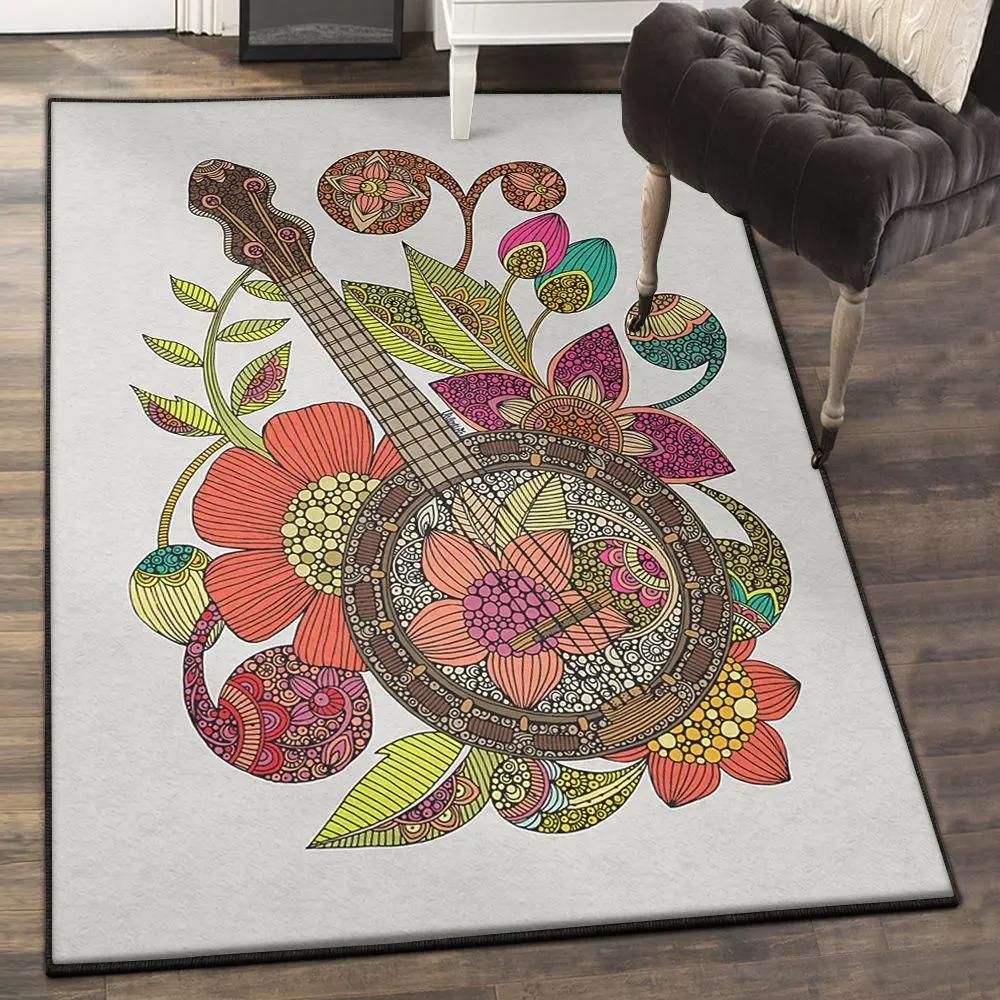 Bohemian mandala modern area rugs, mandala even banjo rug Rectangle Rug