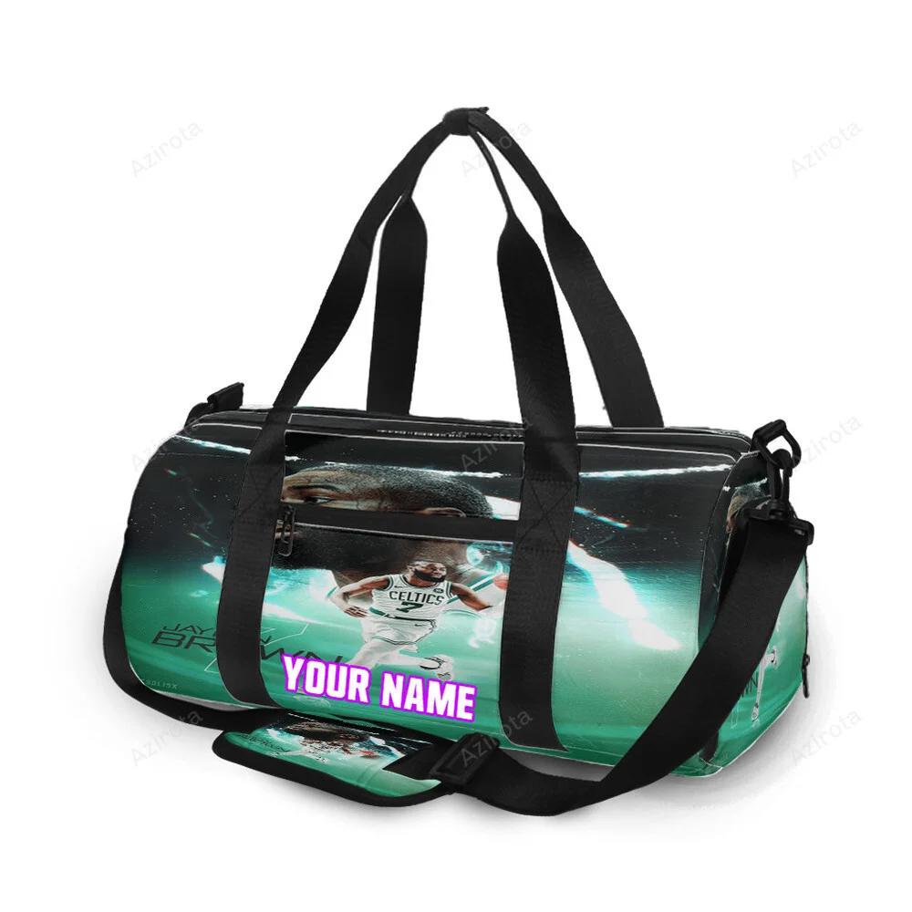 Boston celtics jaylen brown playing personalized name travel bag gym bag 37 Travel Bag