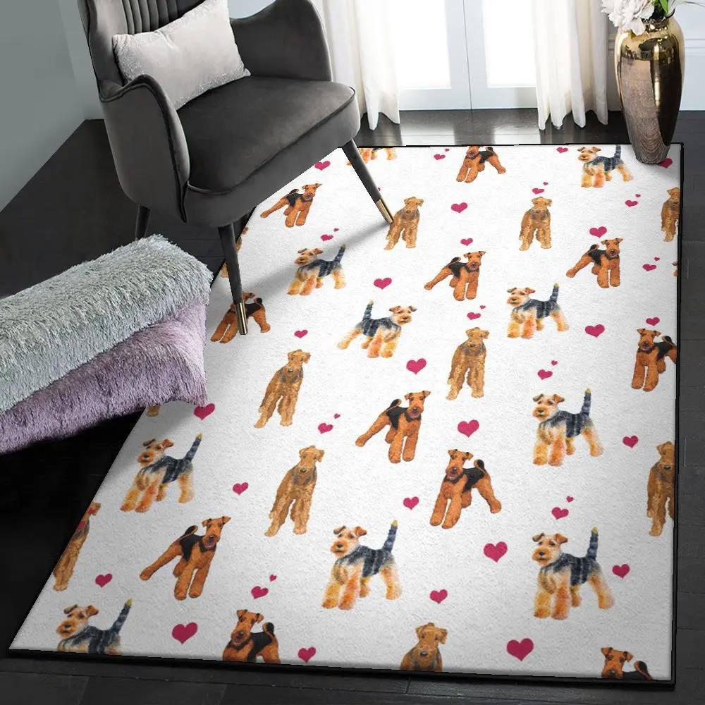 Boston terrier mom cool rugs, welsh terrier heart rug Rectangle Rug