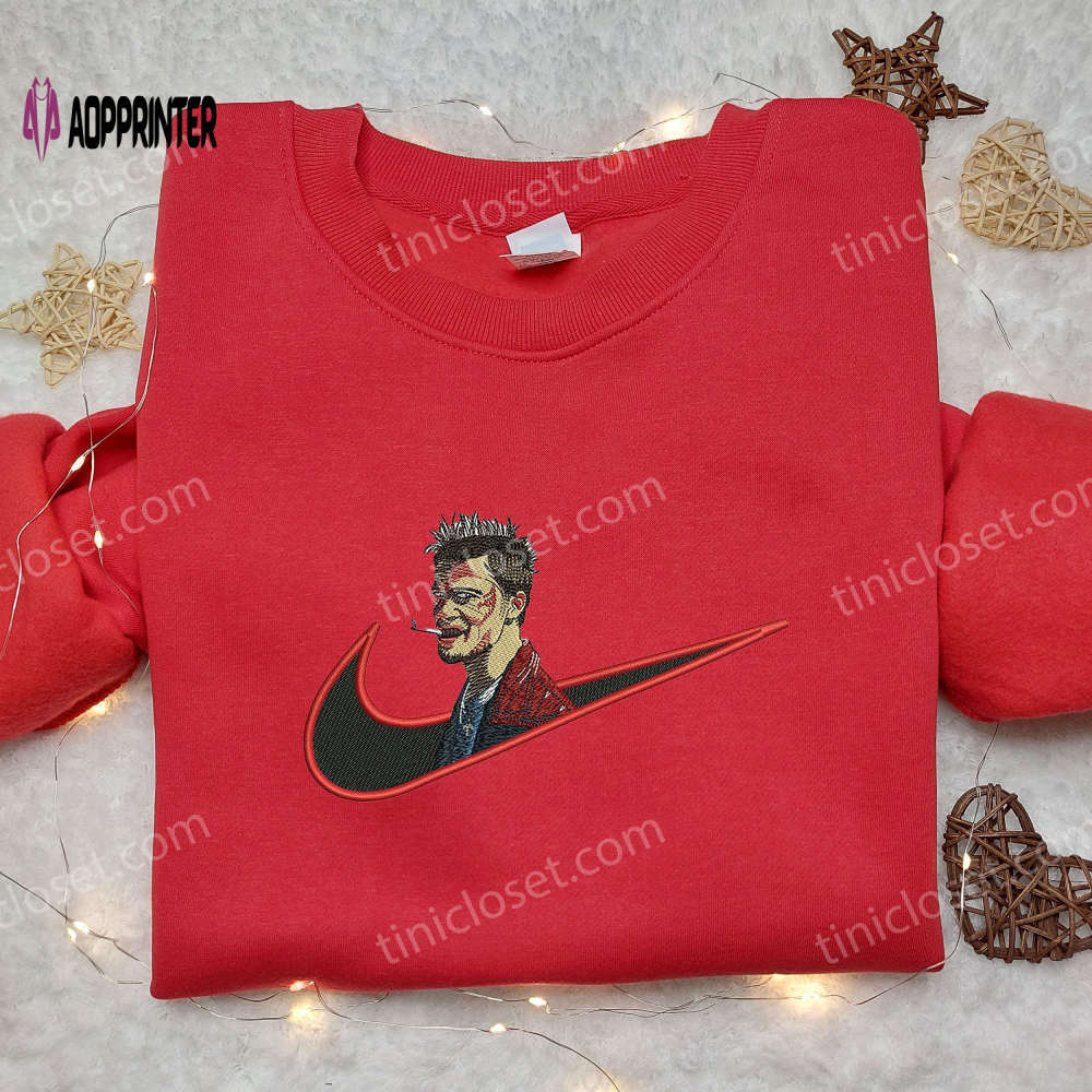 Brad pitt x nike embroidered shirt: custom celebrity nike shirt Embroidered Shirt