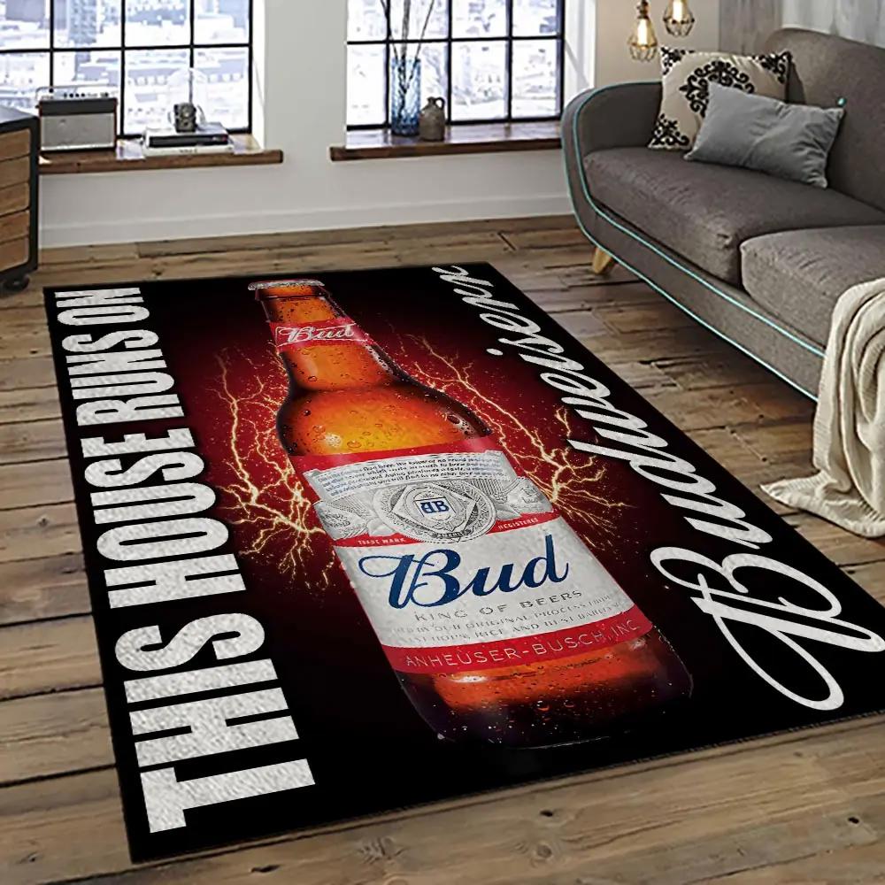 Budweiser american style beer retangle carpet area rug home decor gift best present for friends bw1 Rectangle Rug