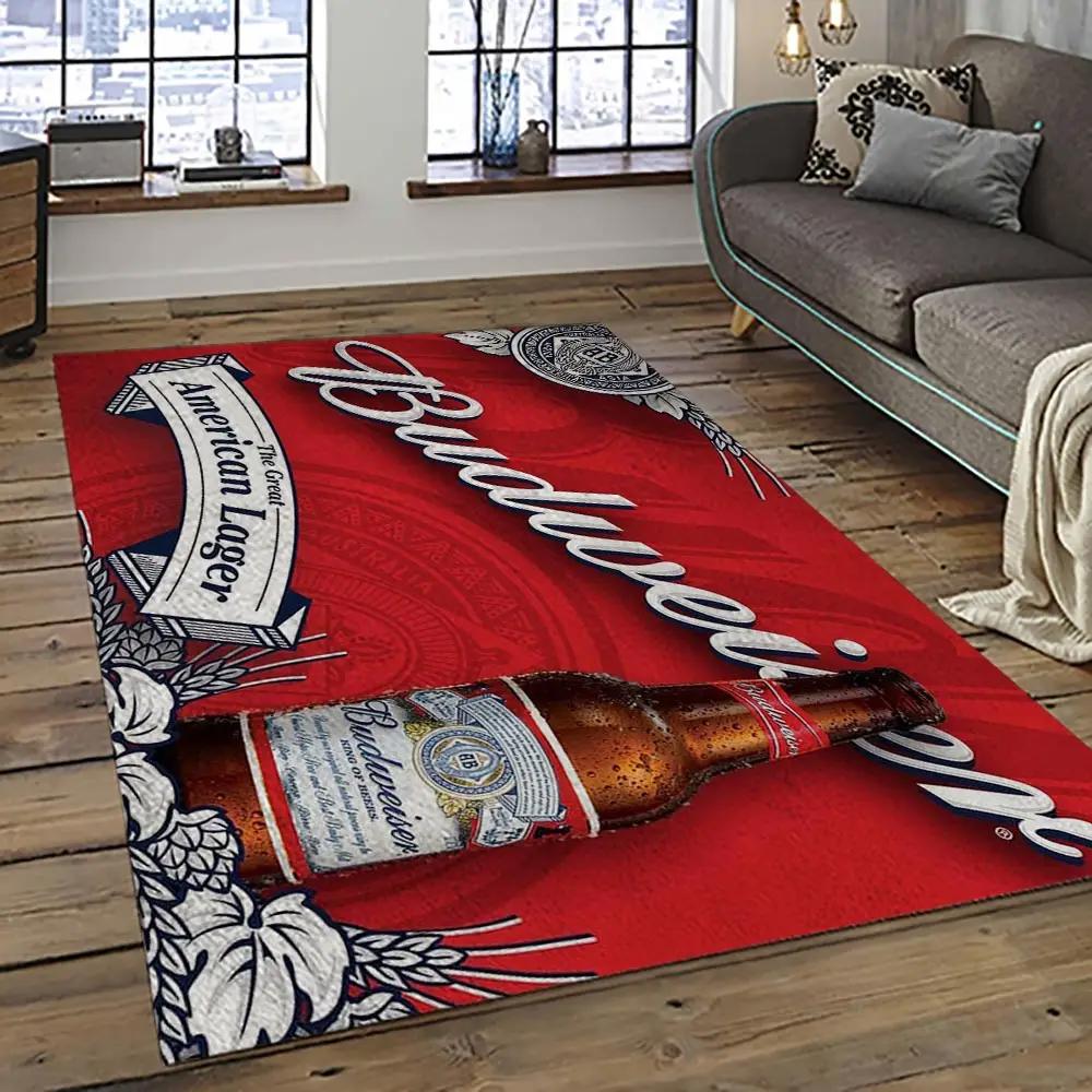 Budweiser american style beer retangle carpet area rug home decor gift best present for friends bw26 Rectangle Rug