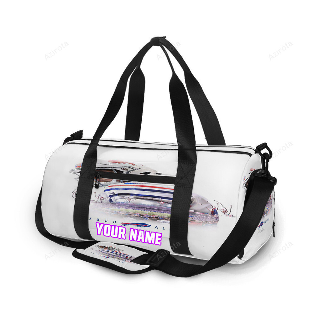 Buffalo bills 17 josh allen v1 personalized name travel bag gym bag 1956 Travel Bag
