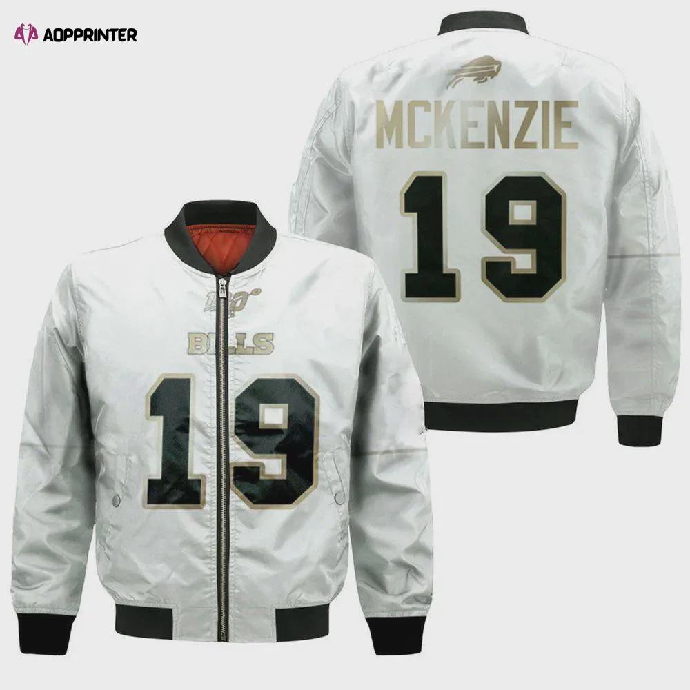 Buffalo bills isaiah mckenzie pattern bomber jacket – white Bomber Jacket