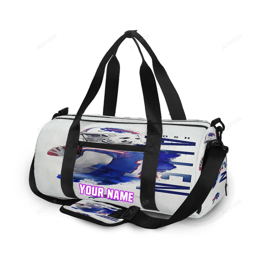 Buffalo bills josh allen v10 personalized name travel bag gym bag 33 Travel Bag