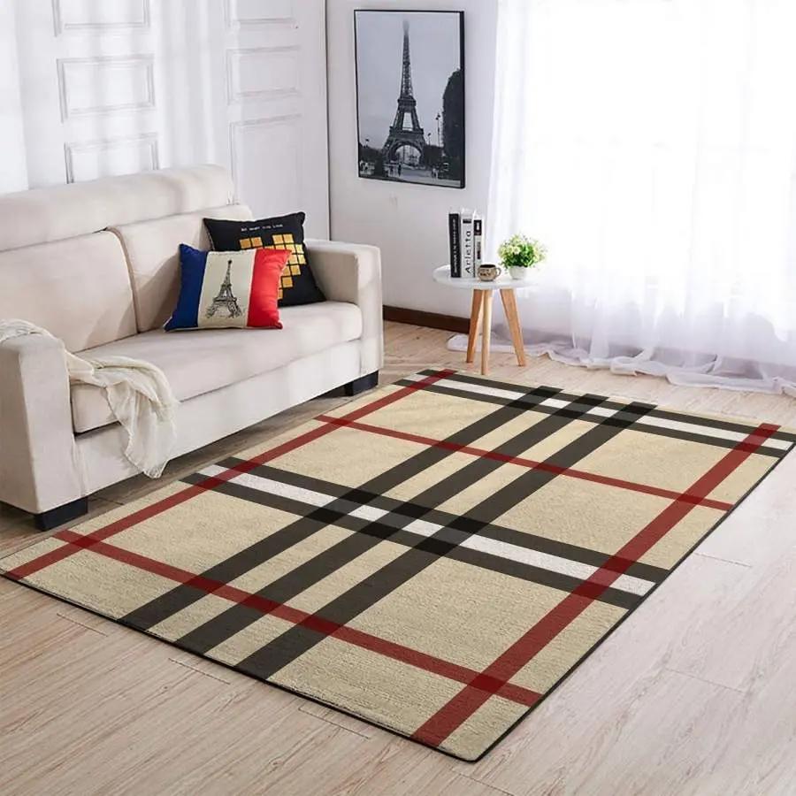Burberry area rug living room rug home decor carpet Rectangle Rug