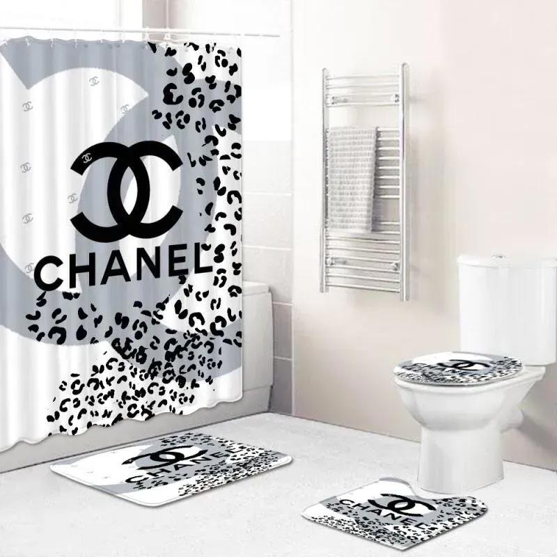 Chanel bathroom sets luxury fashion brand home decor bath mat hypebeast Bathroom Set